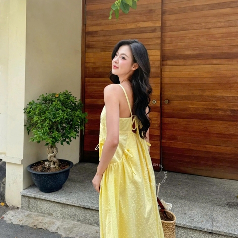 ĐẦM 2 DÂY DÁNG BABYDOLL TÚI NHÚN ZAREEN DAX117