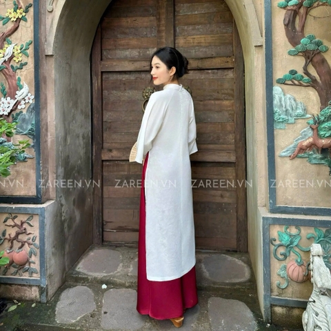 ÁO DÀI LINH LAN LỤA TẰM ĐÍNH NÚT ZAREEN ADI02