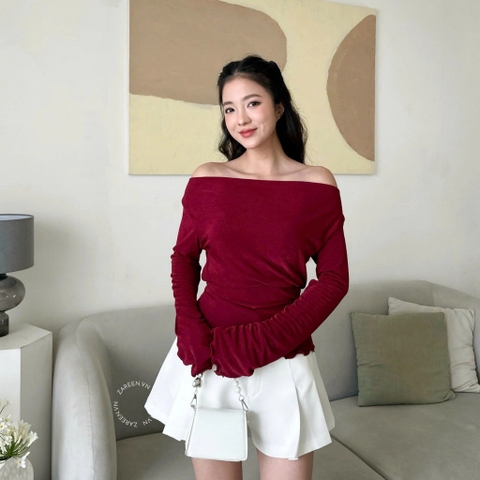 ÁO THUN TAY DÀI CỔ ĐỖ ZAREEN THU175