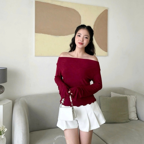 ÁO THUN TAY DÀI CỔ ĐỖ ZAREEN THU175