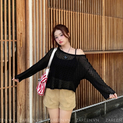 ÁO THUN LƯỚI LỆCH VAI ZAREEN THU170
