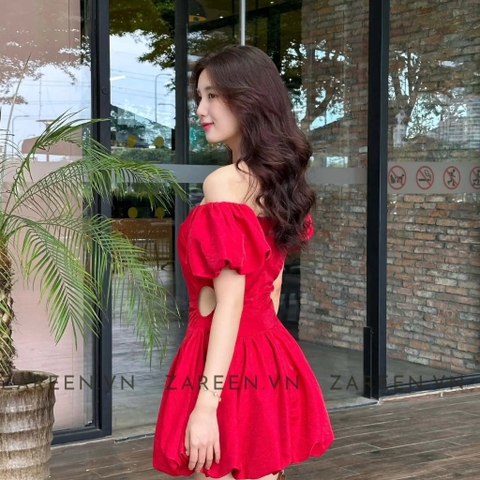 ĐẦM BÍ TAY PHỒNG KHOÉT EO ZAREEN DAX82