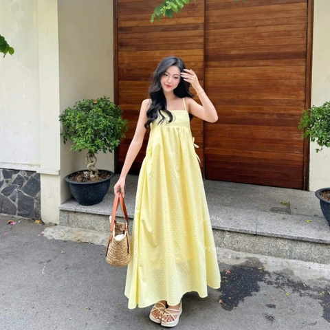 ĐẦM 2 DÂY DÁNG BABYDOLL TÚI NHÚN ZAREEN DAX117