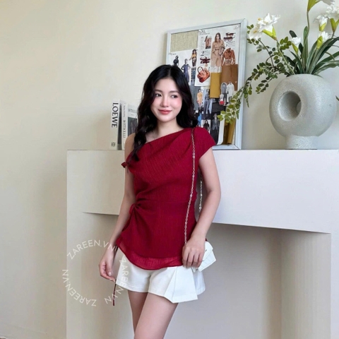 ÁO LỆCH VAI RÚT EO ZAREEN VOA142