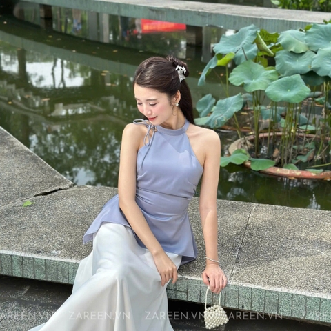 ÁO YẾM THẮT NƠ NHÚN EO ZAREEN VOA133