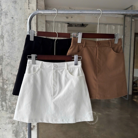 CHÂN VÁY KAKI CHỮ A BASIC ZAREEN VAA54