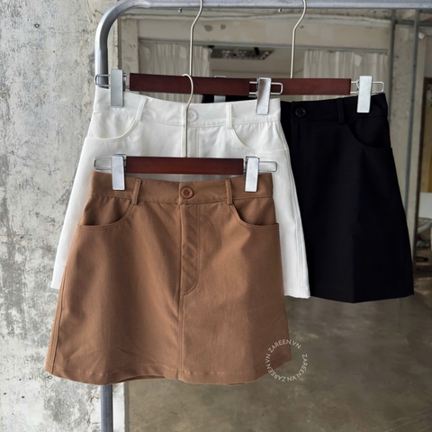 CHÂN VÁY KAKI CHỮ A BASIC ZAREEN VAA54