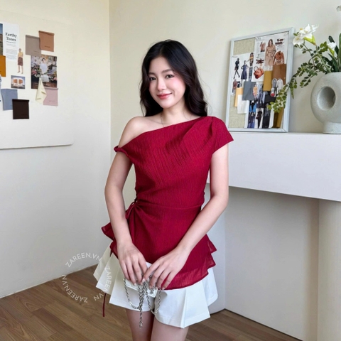 ÁO LỆCH VAI RÚT EO ZAREEN VOA142