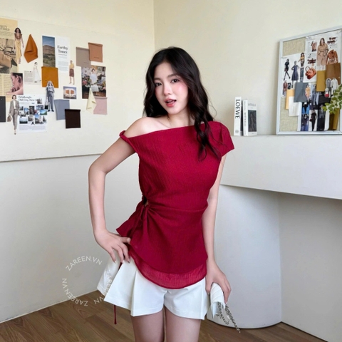 ÁO LỆCH VAI RÚT EO ZAREEN VOA142