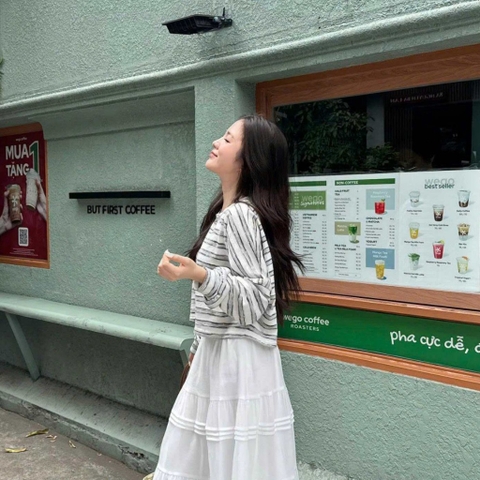 ÁO THUN SỌC CROPTOP TAY PHỒNG ZAREEN THU176