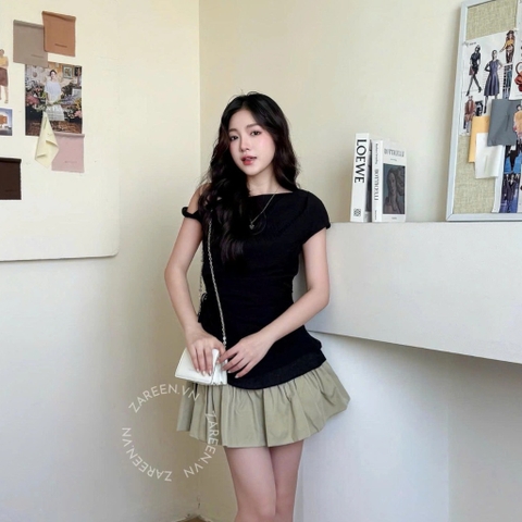 ÁO LỆCH VAI RÚT EO ZAREEN VOA142