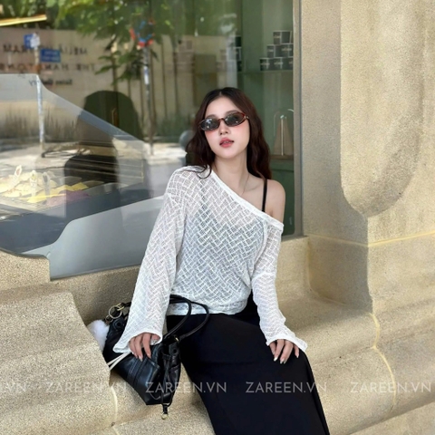ÁO THUN LƯỚI LỆCH VAI ZAREEN THU170