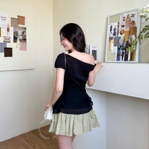 ÁO LỆCH VAI RÚT EO ZAREEN VOA142