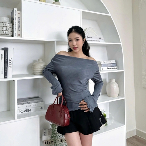 ÁO THUN TAY DÀI CỔ ĐỖ ZAREEN THU175