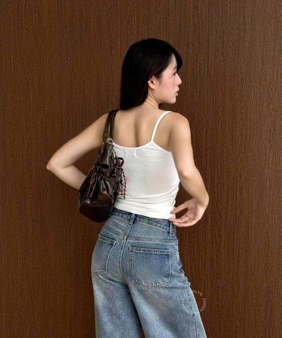 QUẦN JEANS ỐNG RỘNG ĐẮP LAI ZAREEN JEA152