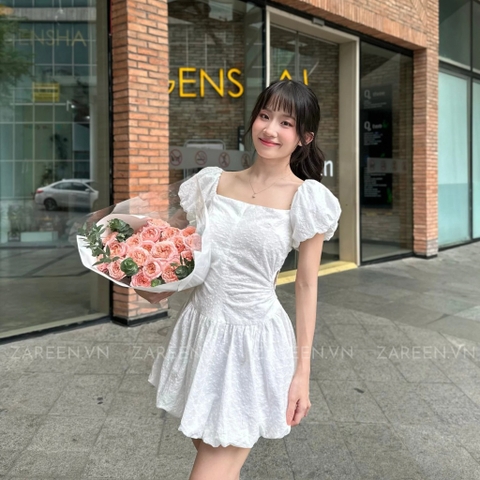 ĐẦM BÍ TAY PHỒNG KHOÉT EO ZAREEN DAX82