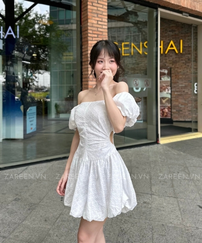 ĐẦM BÍ TAY PHỒNG KHOÉT EO ZAREEN DAX82