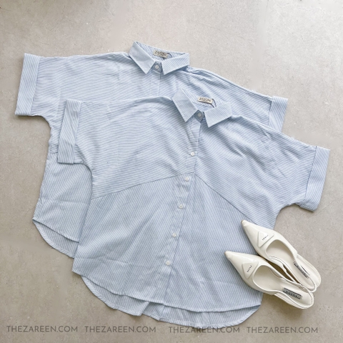 ÁO SƠ MI TAY NGẮN XẺ VẠT SAU ZAREEN SOM54