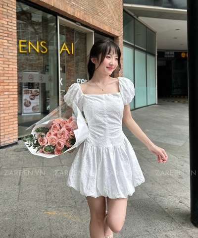 ĐẦM BÍ TAY PHỒNG KHOÉT EO ZAREEN DAX82