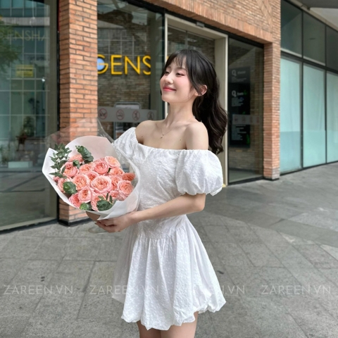 ĐẦM BÍ TAY PHỒNG KHOÉT EO ZAREEN DAX82