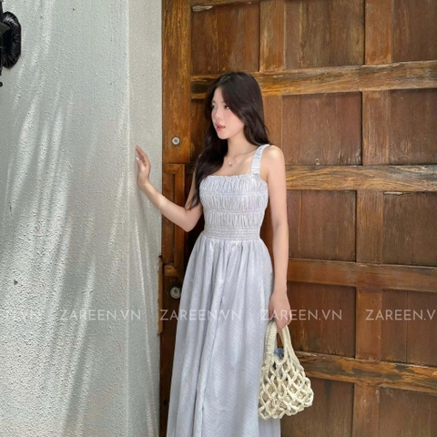 ĐẦM DÀI KẺ SỌC THUN CHỈ ZAREEN DAX107