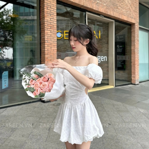 ĐẦM BÍ TAY PHỒNG KHOÉT EO ZAREEN DAX82