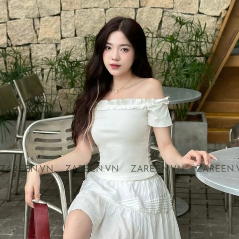 ÁO THUN CROPTOP TRỄ VAI ZAREEN THU164