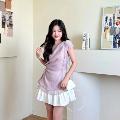 ÁO LỆCH VAI RÚT EO ZAREEN VOA142