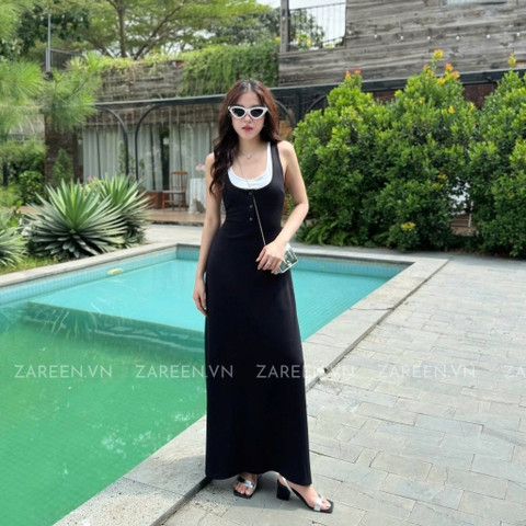 ĐẦM THUN 2 LỚP PHỐI VIỀN ZAREEN DAX102