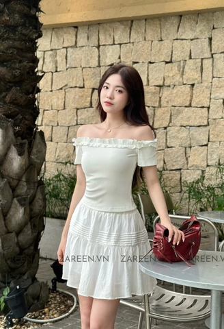 ÁO THUN CROPTOP TRỄ VAI ZAREEN THU164