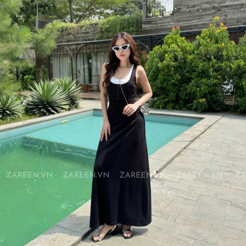 ĐẦM THUN 2 LỚP PHỐI VIỀN ZAREEN DAX102