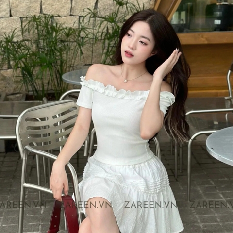 ÁO THUN CROPTOP TRỄ VAI ZAREEN THU164