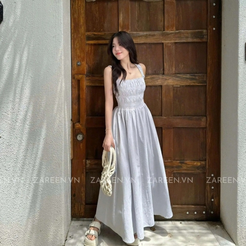 ĐẦM DÀI KẺ SỌC THUN CHỈ ZAREEN DAX107