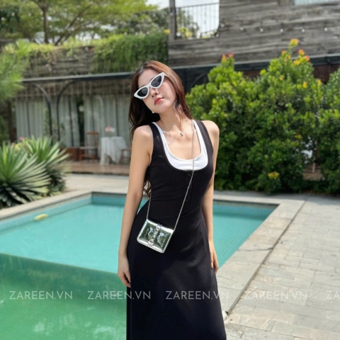 ĐẦM THUN 2 LỚP PHỐI VIỀN ZAREEN DAX102