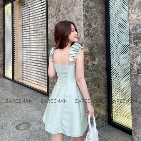 ĐẦM DÁNG A HAI DÂY NHÚN ZAREEN DAX66