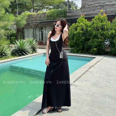 ĐẦM THUN 2 LỚP PHỐI VIỀN ZAREEN DAX102