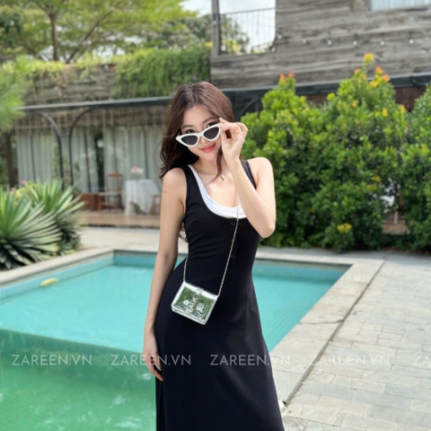 ĐẦM THUN 2 LỚP PHỐI VIỀN ZAREEN DAX102