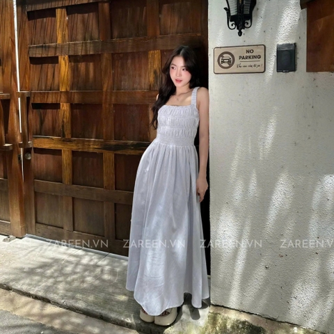 ĐẦM DÀI KẺ SỌC THUN CHỈ ZAREEN DAX107