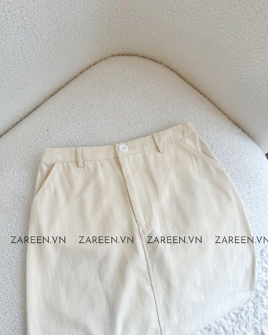 CHÂN VÁY KAKI DÀI XẺ VẠT SAU ZAREEN VAD16