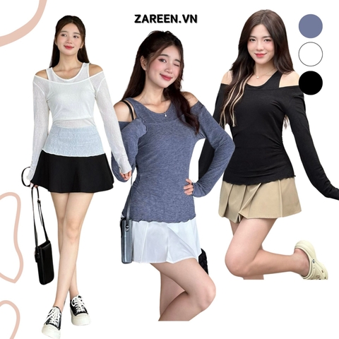 ÁO THUN TAY DÀI PHỐI 2 LỚP ZAREEN THU165