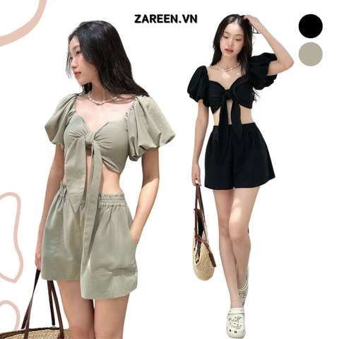 ÁO CROPTOP BUỘC NƠ NGỰC ZAREEN VOA131