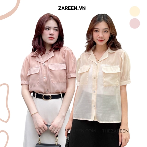 ÁO SƠ MI ORGANZA TAY PHỒNG ZAREEN SOM63