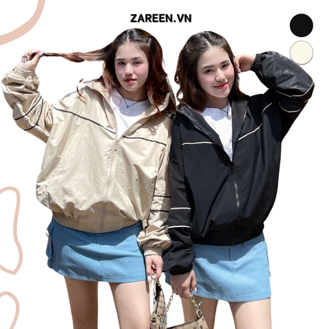 ÁO KHOÁC DÙ BASIC VIỀN MÀU ZAREEN JCK07