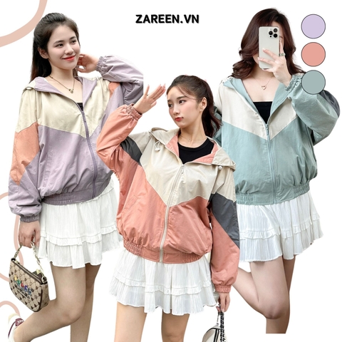 ÁO KHOÁC DÙ PHỐI 3 MÀU ZAREEN JCK09