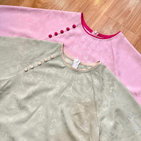 ÁO DÀI TÂM Ý GẤM PHỐI VIỀN ZAREEN ADI05