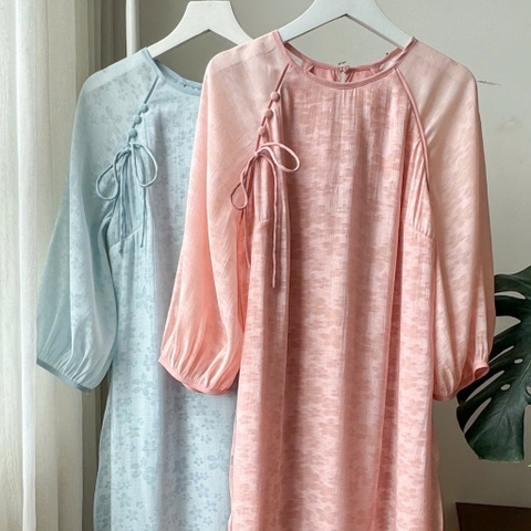 ÁO DÀI ÁI KHUÊ TƠ HOA TAY PHỒNG ZAREEN ADI06