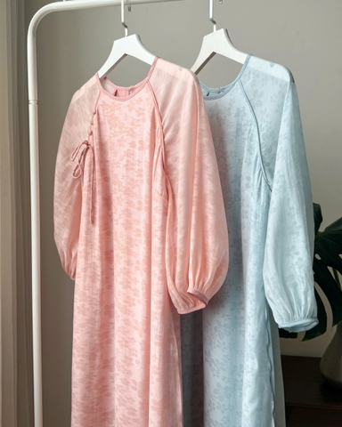 ÁO DÀI ÁI KHUÊ TƠ HOA TAY PHỒNG ZAREEN ADI06