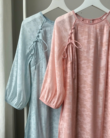 ÁO DÀI ÁI KHUÊ TƠ HOA TAY PHỒNG ZAREEN ADI06