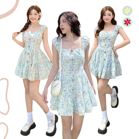 ĐẦM THÊU HOA DÁNG XÒE ZAREEN DAX94