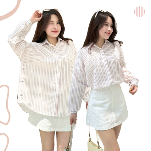 ÁO SƠ MI SỌC XẺ TÀ ZAREEN SOM74